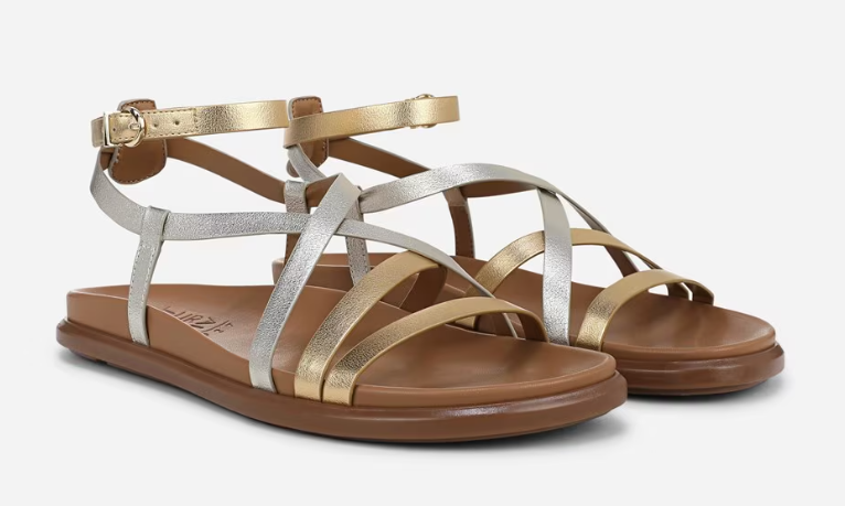 Sandal nữ Naturalizer Women's Fame Sandal Color Metallic Multi Faux Leather - Giày nữ xuất dư Âu, Mỹ