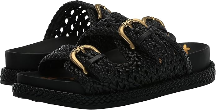 Sandal nữ Sam Edelman Sandales Reid Slide pour femme Couleur Noir/blanc - Giày nữ xuất dư Âu, Mỹ