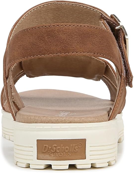 Sandal nữ Dr. Scholl's Shoes Take Five womens Flat Sandal Color: Honey Brown - Giày xuất dư Mỹ