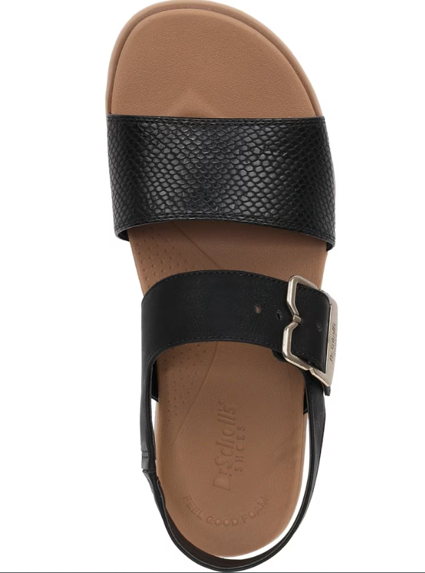 Sandal nữ Dr. Scholl's Women's Posie Slingback Sandal Color Black/Snake Print- Giày xuất dư Mỹ