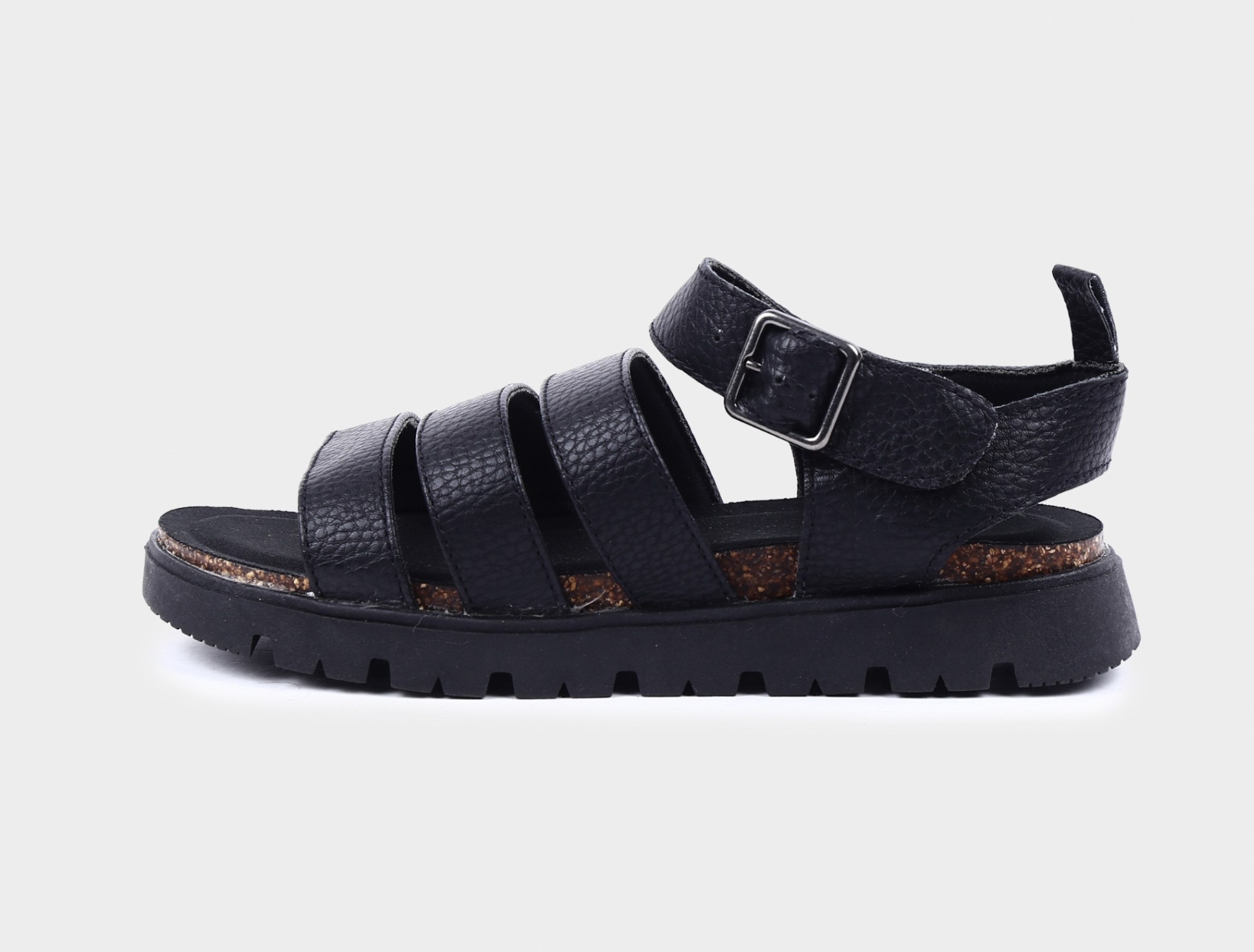 Giày Sandal nữ da thật Next màu đen - Giày da xuất dư sang Mỹ, Âu