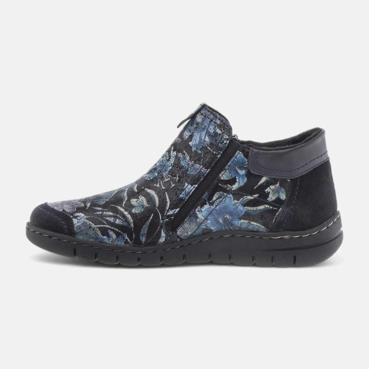 Boot nữ cổ ngắn da thật Ankle boots Women in leather Naturläufer Enkellaarsje Zwart - Giày da xuất dư sang Mỹ, Âu