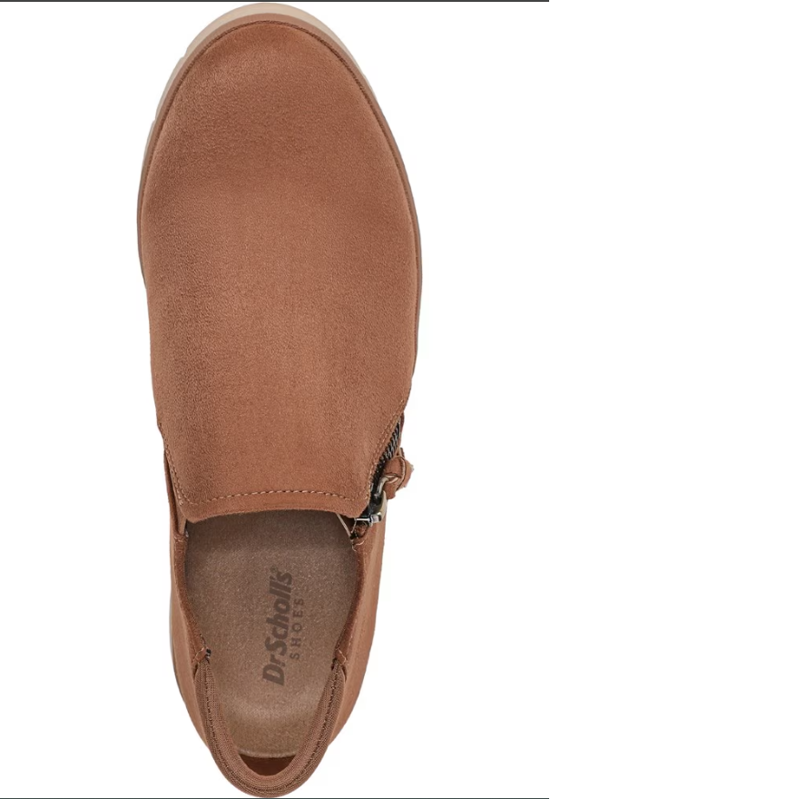 Giày nữ Dr. Scholl's Mocassins plats Nice Day Now Shootie Color Honey Brown Fabric  - Giày nữ xuất khẩu Âu, Mỹ