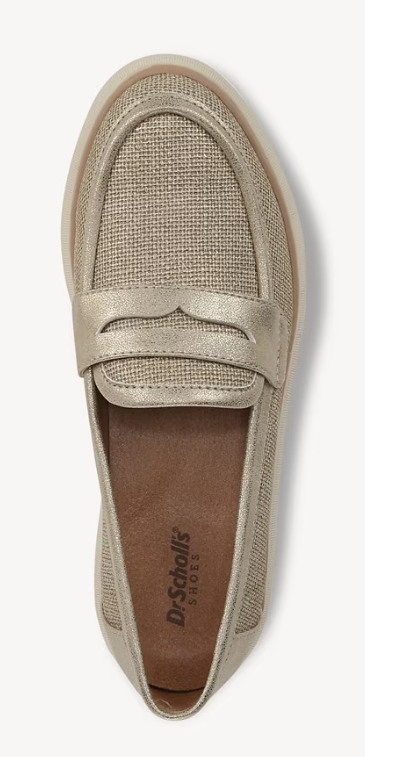 Giày nữ  Dr. Scholl's Women's Nice Day Max Platform Loafer Color Gold Faux Leather  - Giày nữ xuất khẩu Âu, Mỹ