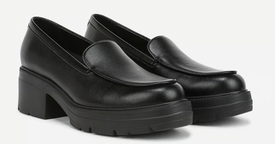 Giày nữ VNXK SOUL Naturalizer Womens Luly Lug Loafer Color Black Faux Leather - Giày nữ xuất Mỹ, Âu