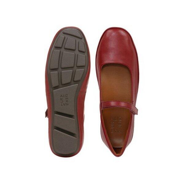 Giày nữ Naturalizer Women's Behold Mary Jane Ballet Flat Color Cranberry Leather - Giày nữ xuất Mỹ, Âu