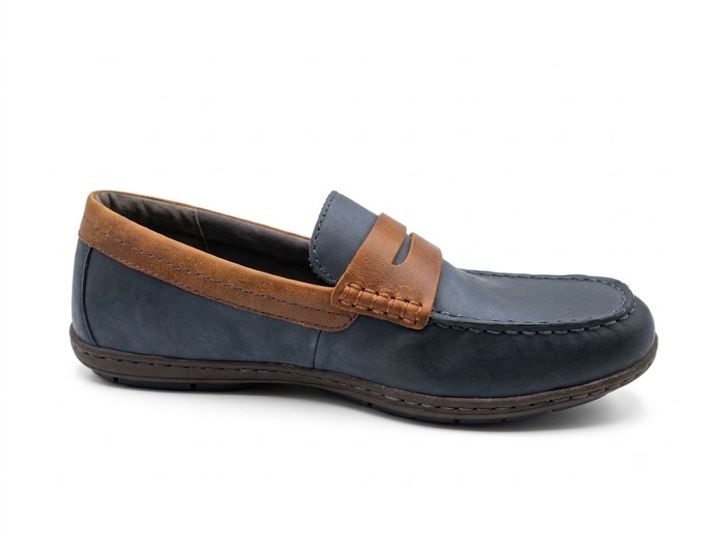 Giày lười nam da thật BORN Men's Wendell Shoe Color Blue - Giày nam xuất khẩu Mỹ, Eu