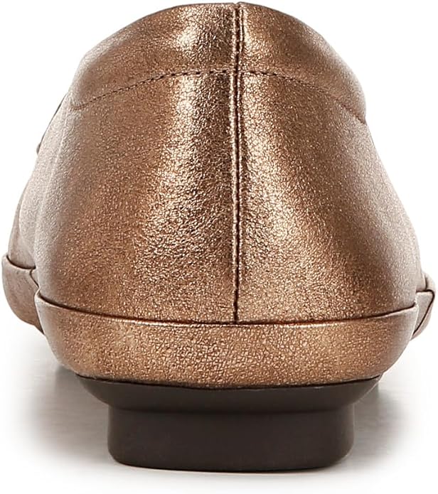 Giày nữ VNXK Naturalizer Women's Bashful Slip on Driving Loafer Color Soft Bronze Leather - Giày nữ xuất Mỹ, Âu