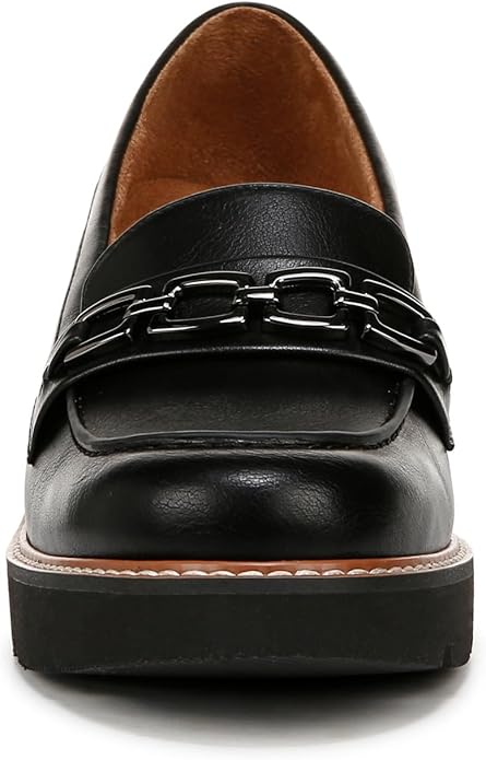 Giày nữ VNXK Naturalizer Womens Cabana Lug Sole Slip on Loafer Color Black Smooth - Giày nữ xuất Mỹ, Âu