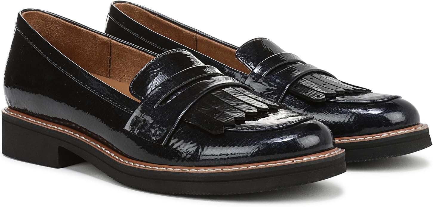 Giày nữ VNXK Naturalizer Mocassins Pacey pour femme Couleur  Bleu marine verni - Giày nữ xuất Mỹ, Âu