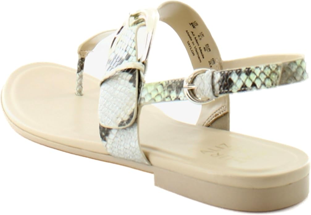 Sandal nữ Naturalizer Women's Trendy Flat Sandal Color Lime Faux Snake Leather  - Giày nữ xuất dư Âu, Mỹ