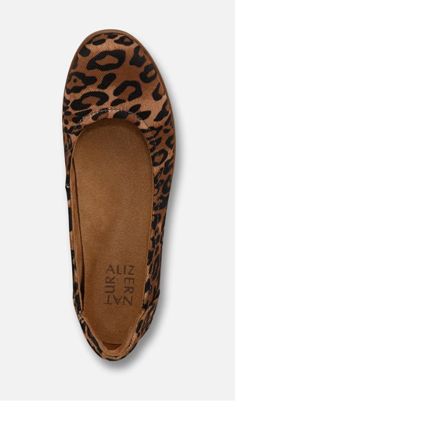 Giày búp bê nữ Naturalizer Women's Flexy Flat Color Leopard Print Fabric - Giày nữ xuất Mỹ, Âu