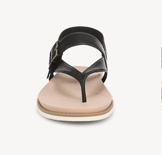 Sandal nữ Dr. Scholl's Women's So Chill Thong Sandal Black Smooth - Giày xuất dư Mỹ