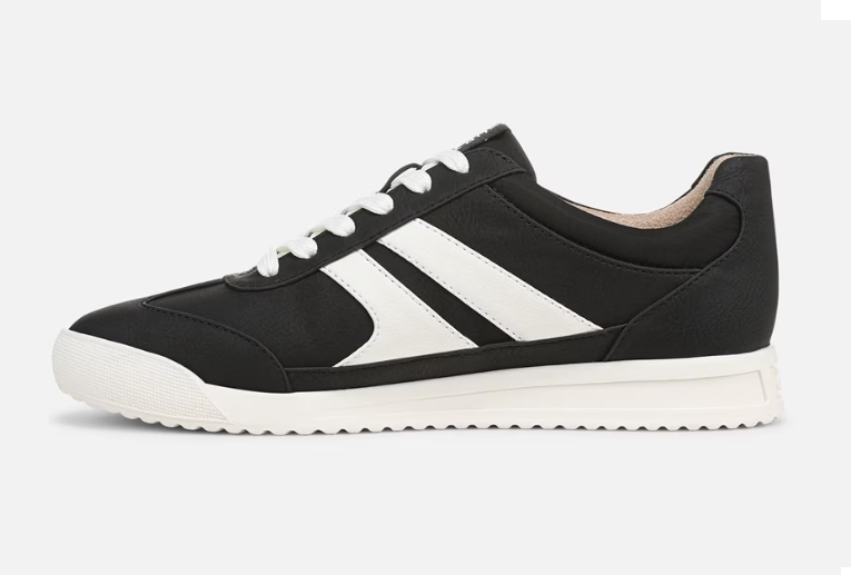 Giày nữ VNXK Naturalizer  Garnet Sneaker Color Black/White Faux Nubuck - Giày xuất dư Mỹ, Âu