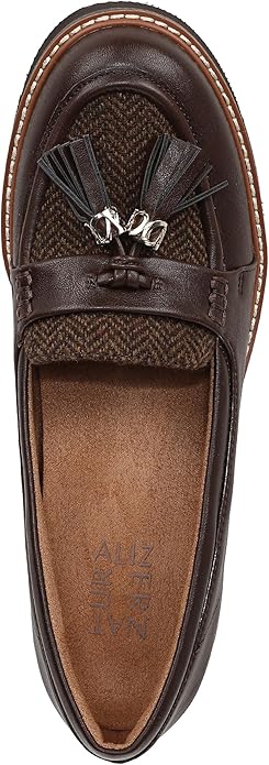 Giày nữ VNXK Naturalizer Women's Brown Committed Lug Sole Loafers Color Brown - Giày nữ xuất Mỹ, Âu