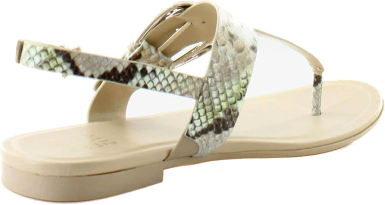 Sandal nữ Naturalizer Women's Trendy Flat Sandal Color Lime Faux Snake Leather  - Giày nữ xuất dư Âu, Mỹ