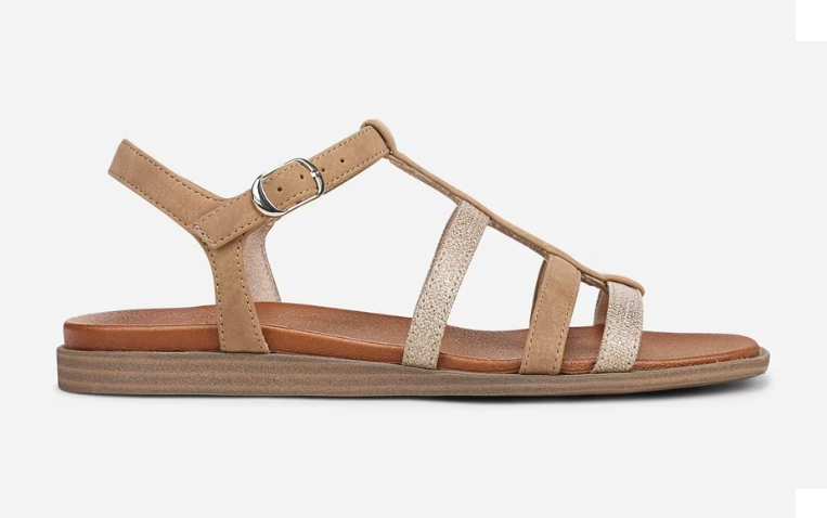 Sandal nữ Naturalizer womens Julia Strappy Sandal Color Birchwood Brown Faux Leather - Giày nữ xuất dư Âu, Mỹ