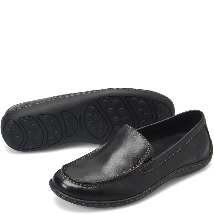 Giày nam da thật Born Men's Caleb Leather Loafer Color Black (Negro) - Giày nam xuất khẩu Mỹ, Eu