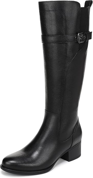 Boot nữ VNXK da bò thật Naturalizer Women's KennaWestern Boot Colour Name Black Leather  - Giày nữ xuất khẩu Âu, Mỹ