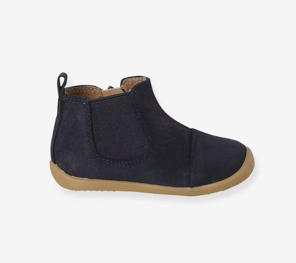 Giày Trẻ Em Soft Leather Boots, Zipped &amp; Elasticated – Chính Hãng Vertbaudet, Hàng Xuất Dư Cao Cấp
