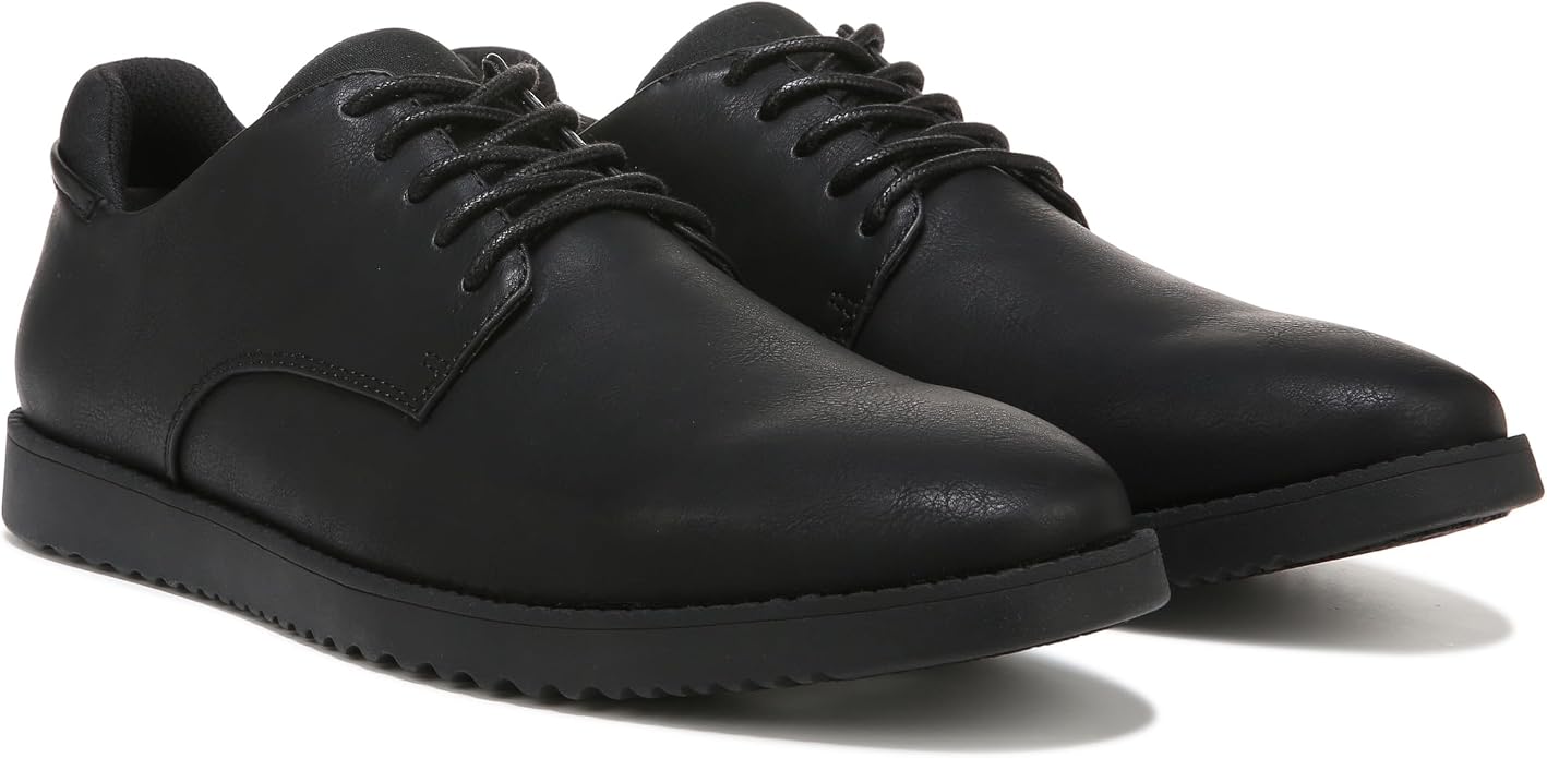 Giày nam da thật Dr. Scholl's Shoes Men's Sync Work Oxfords Full Black - Giày nam xuất khẩu Mỹ, Eu