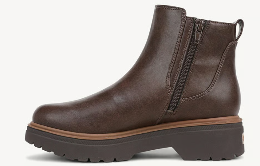 Boot nữ VNXK da bò thật Dr. Scholl's Women's Bring Vibes Chelsea Boot Color Brown Leather - Hàng xuất Mỹ
