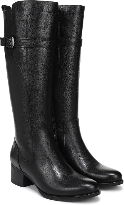 Boot nữ VNXK da bò thật Naturalizer Women's KennaWestern Boot Colour Name Black Leather  - Giày nữ xuất khẩu Âu, Mỹ