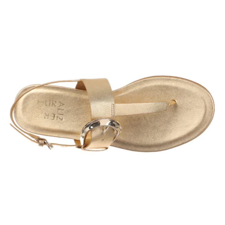Sandal nữ Naturalizer women Taylor Slingbacks Dark Gold Faux Leather - Giày nữ xuất dư Âu, Mỹ