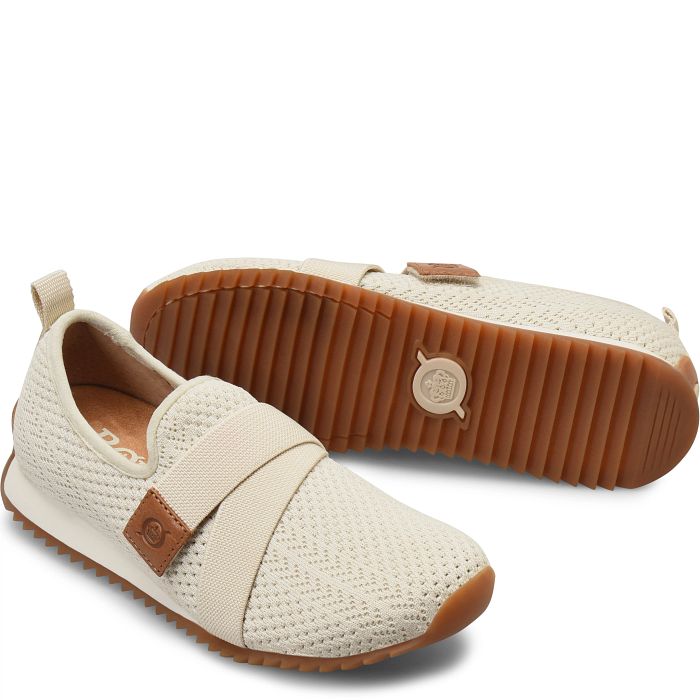 Giày nữ BORN women's Newbury Color Cream Knit (White) Sneaker - Giày nữ xuất khẩu Mỹ, Eu