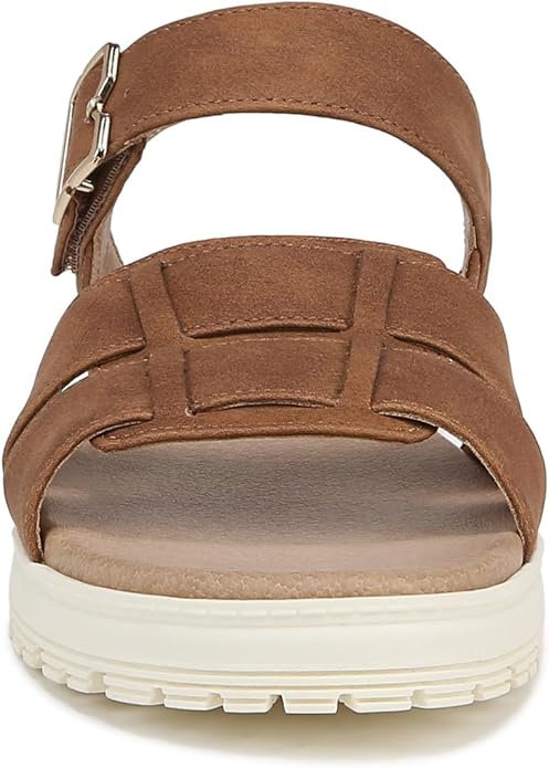 Sandal nữ Dr. Scholl's Shoes Take Five womens Flat Sandal Color: Honey Brown - Giày xuất dư Mỹ
