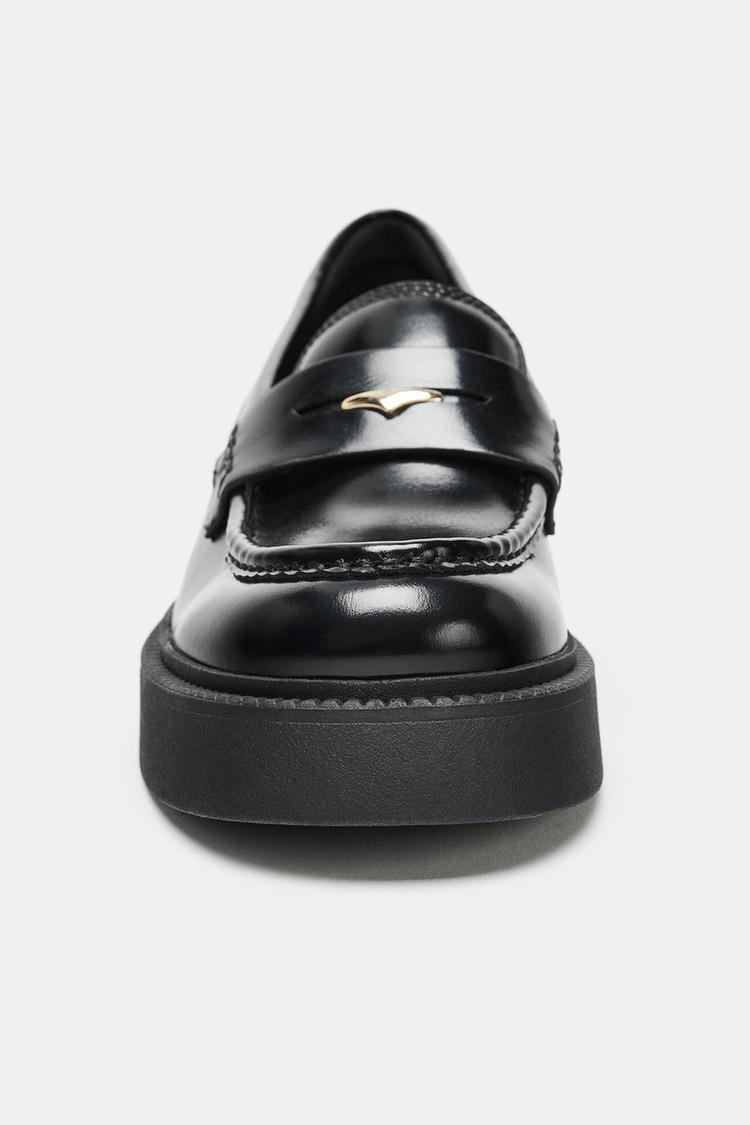 Giày nữ VNXK ZR CHUNKY SOLE LOAFERS, Black  - Giày nữ xuất khẩu Âu, Mỹ