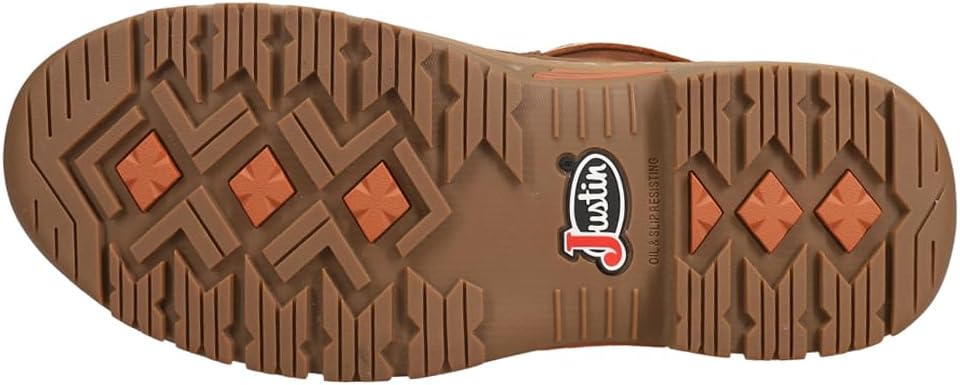 Giày cao cổ nam da thật chống nước, đế cách điện và chống đinh Justin Original Work Boots Mens Crafton Waterproof - Giày nam xuất khẩu Mỹ