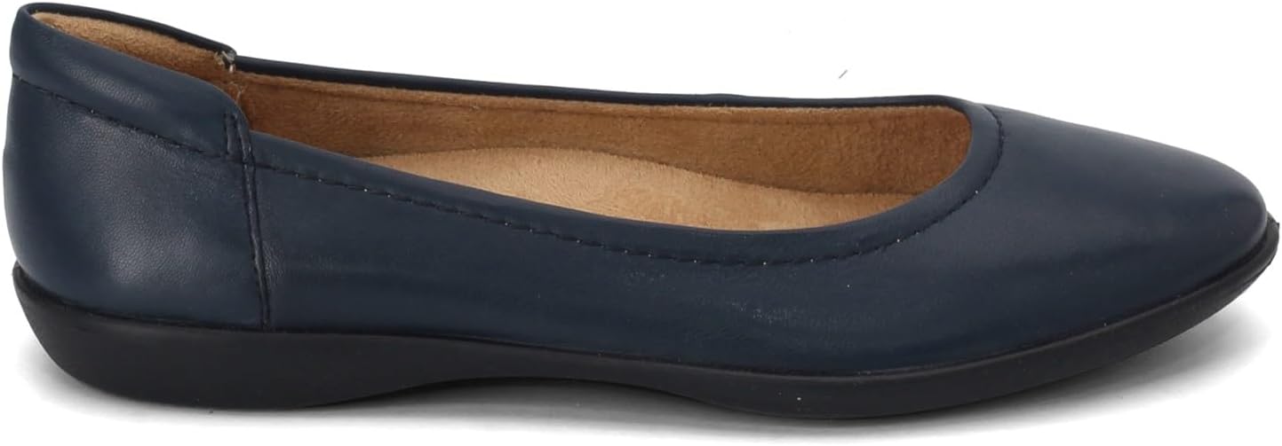 Giày búp bê nữ SOUL Naturalizer Womens Flexy Flat Navy Leather - Giày nữ xuất Mỹ, Âu