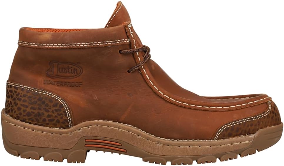 Giày cao cổ nam da thật chống nước, đế cách điện và chống đinh Justin Original Work Boots Mens Crafton Waterproof - Giày nam xuất khẩu Mỹ