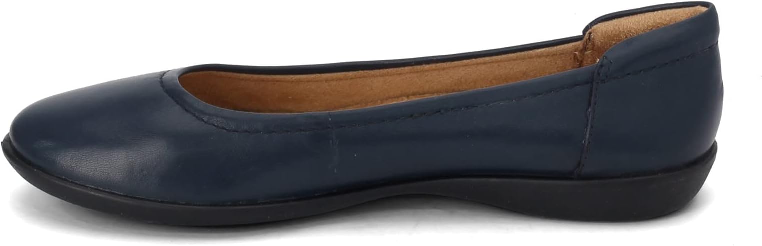 Giày búp bê nữ SOUL Naturalizer Womens Flexy Flat Navy Leather - Giày nữ xuất Mỹ, Âu