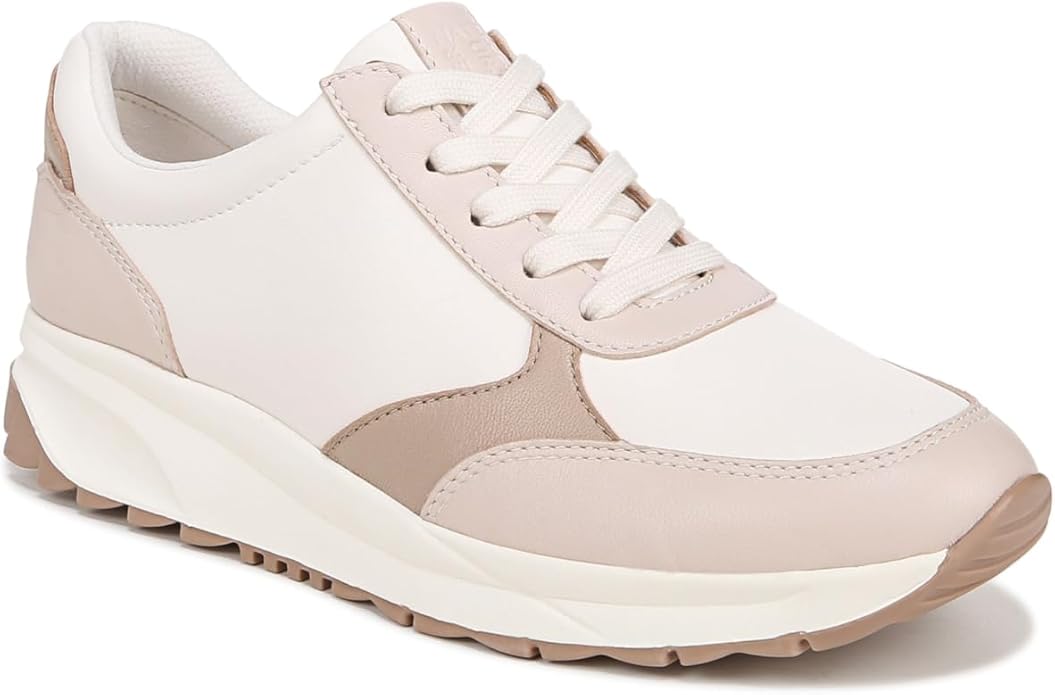 Giày nữ VNXK Naturalizer Women's Shay Lace Up Sneaker Color Beige Multi Leather - Giày nữ xuất Mỹ, Âu