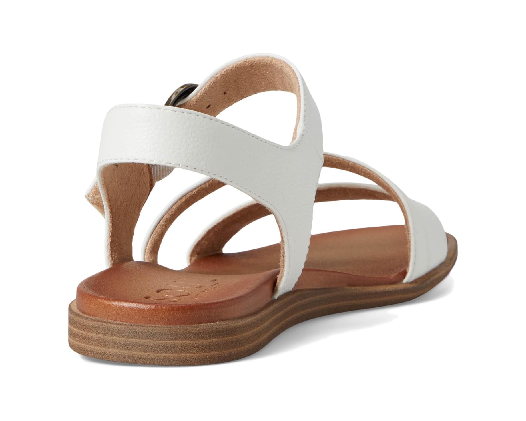 Sandal nữ Naturalizer womens Jayvee Strappy Flat Sandals Color White Faux Leather - Giày nữ xuất dư Âu, Mỹ