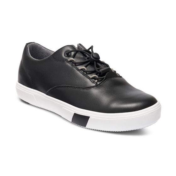 Giày nữ siêu nhẹ Anodyne Women's No. 93 Casual Sneaker Black Leather - Giày nữ xuất khẩu Âu, Mỹ