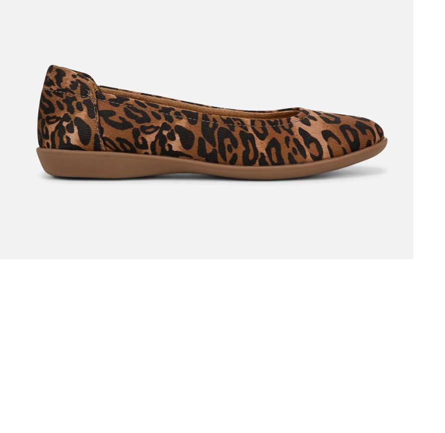 Giày búp bê nữ Naturalizer Women's Flexy Flat Color Leopard Print Fabric - Giày nữ xuất Mỹ, Âu