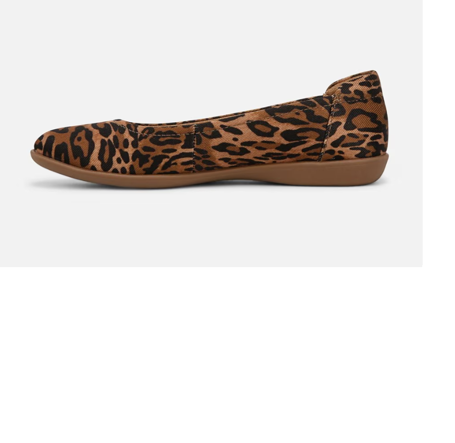 Giày búp bê nữ Naturalizer Women's Flexy Flat Color Leopard Print Fabric - Giày nữ xuất Mỹ, Âu