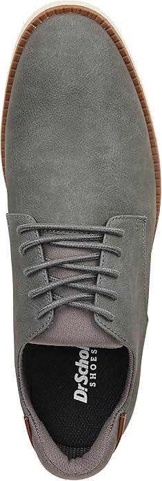Giày nam da thật Dr. Scholl's Shoes Men's Sync Oxford Color Dark Grey Gmooth Faux Leather - Giày nam xuất khẩu Mỹ, Eu