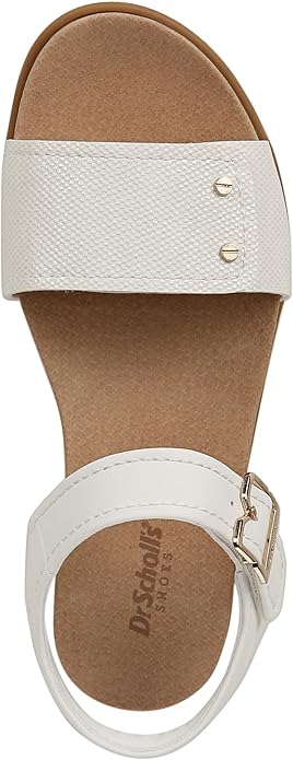 Sandal nữ quai dán Dr. Scholl's Sandales plates Nicely Sun pour femme màu trắng - Giày xuất dư Mỹ