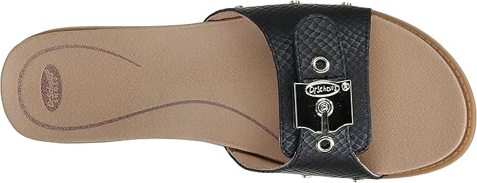 Dép nữ quai ngang Dr. Scholl's Women's Originalist Slide Sandal, Black Snake Sunset Design   - Giày dép xuất dư Mỹ, EU
