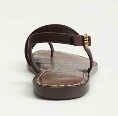 Sandal nữ VNXK Sam Edelman Grace Toe Strap Sandal Color Café Noir Suede - Giày nữ xuất dư Âu, Mỹ