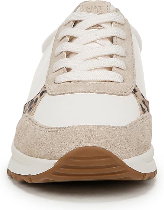 Giày nữ VNXK Naturalizer Women's Shay Sneaker Color: White/Leopard Leather - Giày nữ xuất Mỹ, Âu
