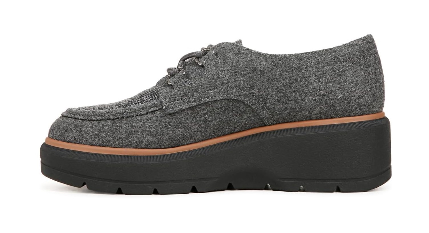 Giày nữ DR. SCHOLL'S Nice Max Platform Moc Toe Derby In Dark Grey - Giày nữ xuất khẩu Âu, Mỹ