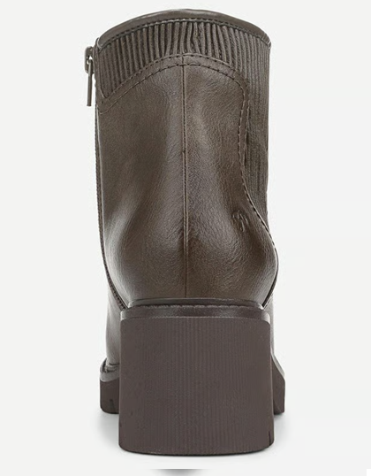 Boot cao cổ nữ da thật Naturalizer Janet Water Repellent Platform Bootie Color Mushroom Grey Leather- Giày nữ xuất khẩu Âu, Mỹ