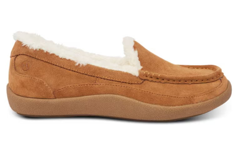 Giày nữ lót lông VNXK Anodyne Women's No. 39 Women's Slipper Moc Toe- Camel - Giày nữ xuất khẩu Mỹ, Âu