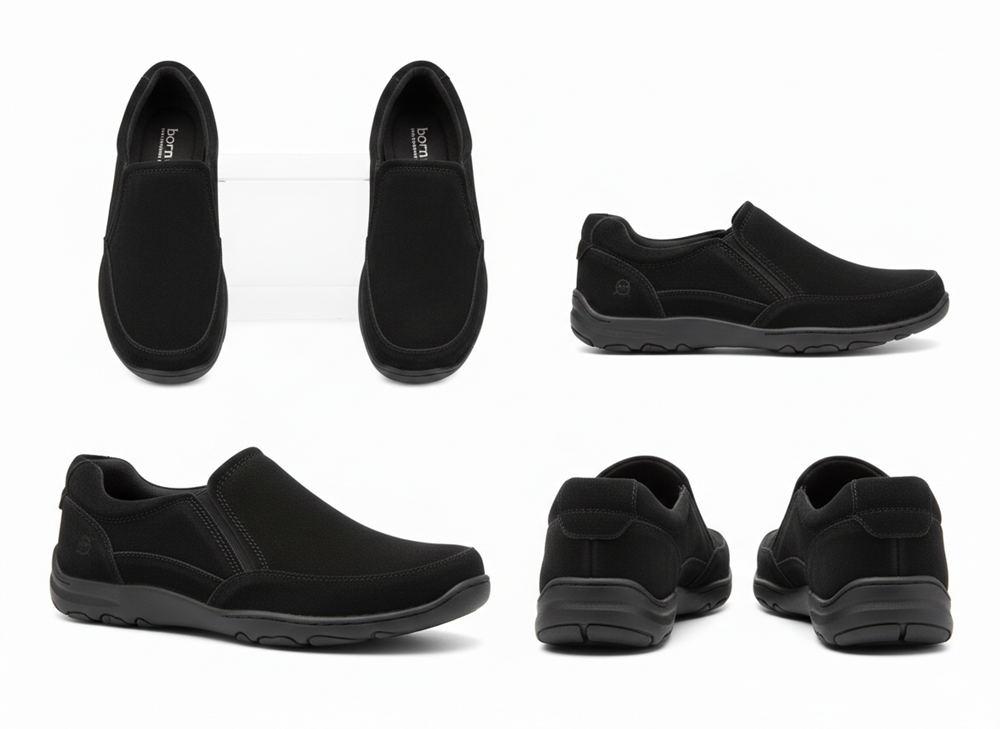 Giày nam da thật Born Men's Shoes Nigel Clog Black  - Giày nam xuất khẩu Mỹ, Eu