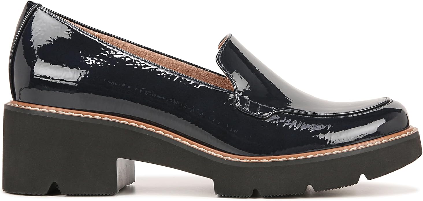 Giày nữ VNXK Naturalizer Women's Cabaret Loafer Color French Navy Blue Patent - Giày nữ xuất Mỹ, Âu